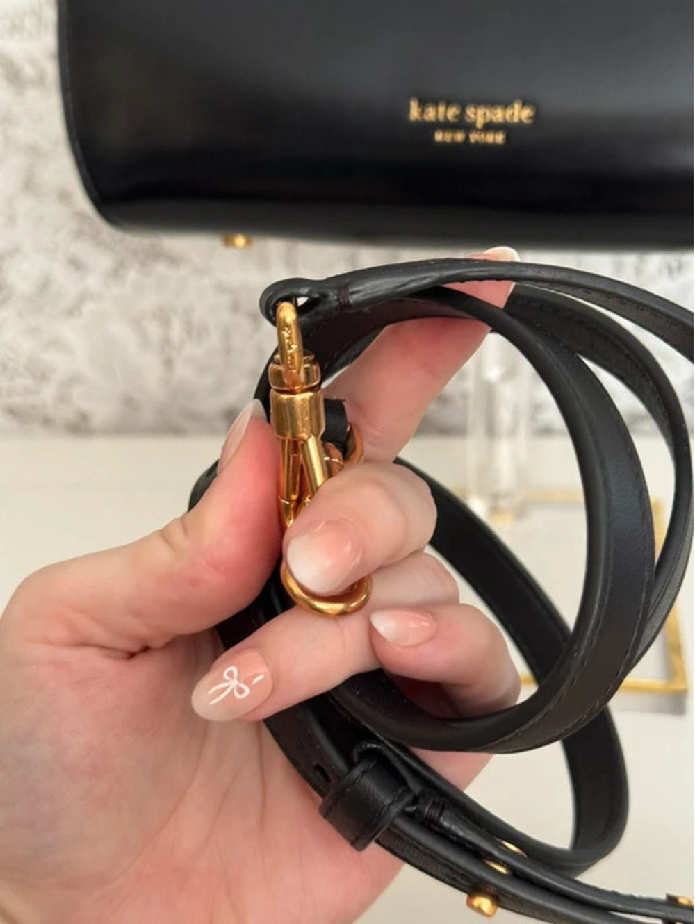 Kate Spade Expo Colorblocked Top Handle Satchel KC937 Black Ivory Leather - Picture 3 of 11